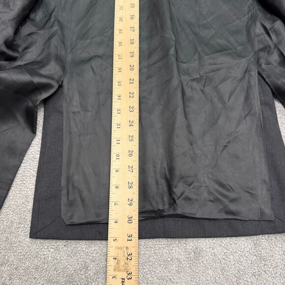 Ermenegildo Zegna Trofeo Suit Blazer Jacket Men 42R Dark Gray Double Vented Work - Picture 8 of 13